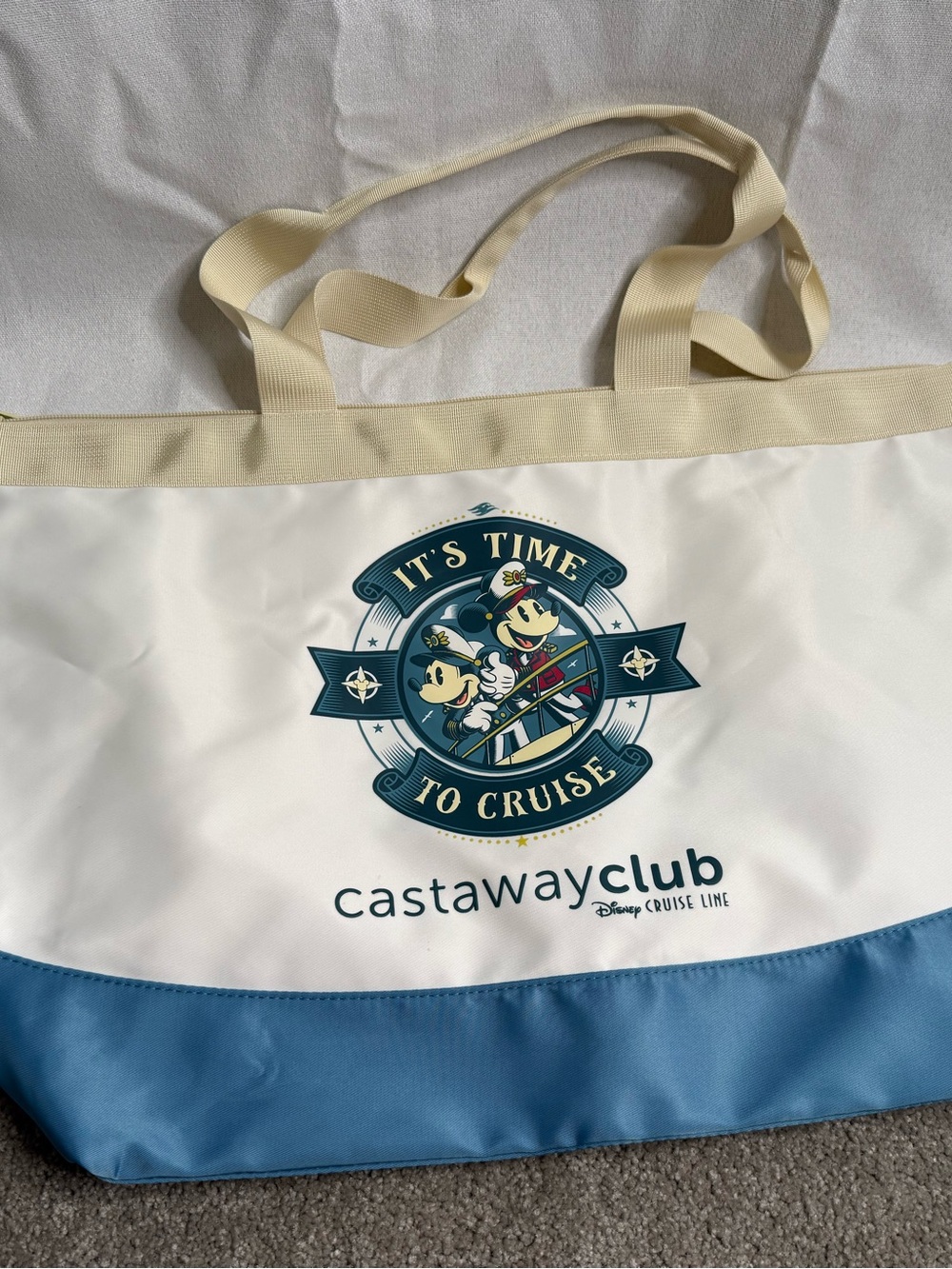 Disney Cruise Line Castaway Club Tote Bag Mickey Minnie It’s Time To Cruise